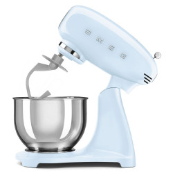 Μίξερ SMEG SMF03PBEU, 800 W, 4,8 λίτρα, 10 ταχύτητες, Λειτουργία ομαλής εκκίνησης, Αντιολισθητικά πόδια, Παστέλ μπλε