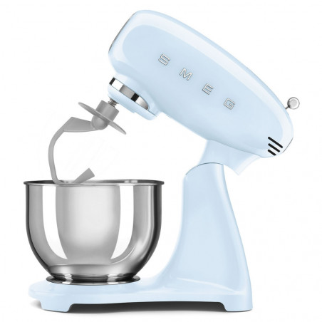 Μίξερ SMEG SMF03PBEU, 800 W, 4,8 λίτρα, 10 ταχύτητες, Λειτουργία ομαλής εκκίνησης, Αντιολισθητικά πόδια, Παστέλ μπλε