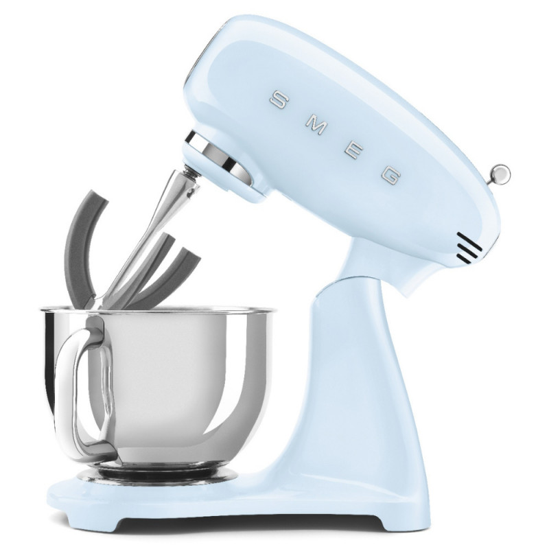 Μίξερ SMEG SMF03PBEU, 800 W, 4,8 λίτρα, 10 ταχύτητες, Λειτουργία ομαλής εκκίνησης, Αντιολισθητικά πόδια, Παστέλ μπλε
