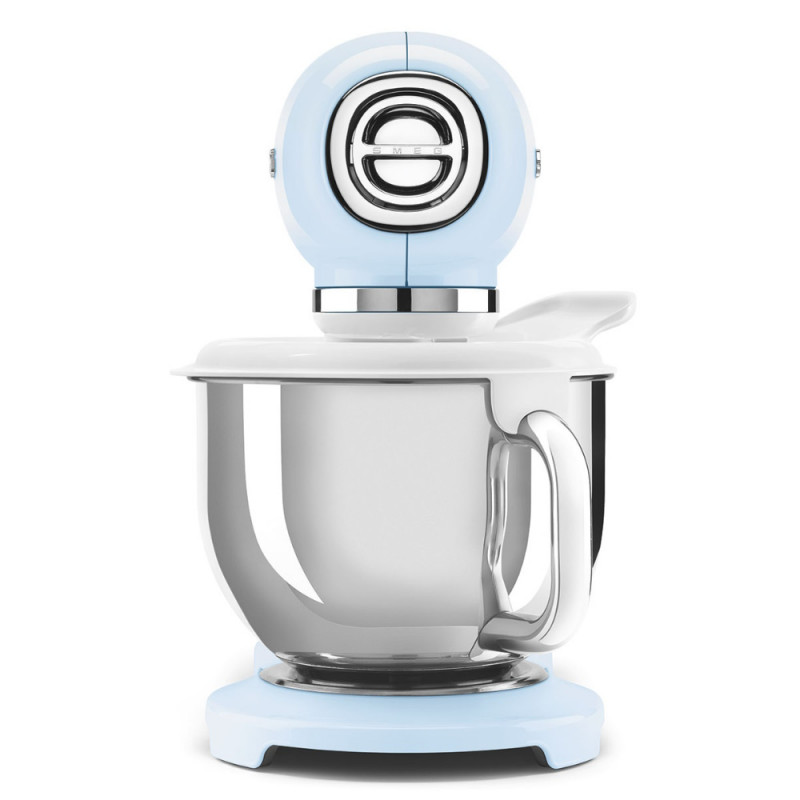 Μίξερ SMEG SMF03PBEU, 800 W, 4,8 λίτρα, 10 ταχύτητες, Λειτουργία ομαλής εκκίνησης, Αντιολισθητικά πόδια, Παστέλ μπλε