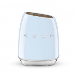 Σετ μαχαιριών με βάση SMEG KBSF02PB, 7 τεμάχια, Θήκες από ξύλο ακακίας, Γερμανικός ανοξείδωτος χάλυβας, Παστέλ μπλε