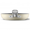 Τηγάνι SMEG FPF2002CRM, 1,5 λ, Ø20 εκ., Κεραμική αντικολλητική επίστρωση, Έως 250 °C, Χωρίς PFAS, Για επαγωγικές εστίες, Κρεμ