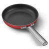 Τηγάνι με καπάκι SMEG CKFF2401RDM, 1,9 λ, Ø24 εκ., Επίστρωση τεφλόν, Έως 250 °C, Χωρίς PFAS, Για επαγωγικές εστίες, Κόκκινο