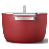 Κατσαρόλα SMEG CKFC2611RDM, 7,7 λίτρα, Ø26 εκ., Επίστρωση τεφλόν, Έως 250 °C, Για επαγωγικές εστίες, Κόκκινη