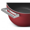 Κατσαρόλα SMEG CKFC2611RDM, 7,7 λίτρα, Ø26 εκ., Επίστρωση τεφλόν, Έως 250 °C, Για επαγωγικές εστίες, Κόκκινη