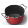 Κατσαρόλα SMEG CKFC2611RDM, 7,7 λίτρα, Ø26 εκ., Επίστρωση τεφλόν, Έως 250 °C, Για επαγωγικές εστίες, Κόκκινη