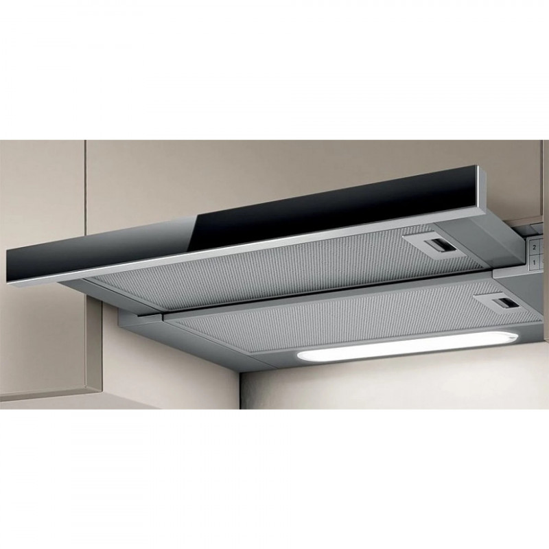Εντοιχισμένος απορροφητήρας Elica Elite 14 Lux GRVT 60, 121 W, 60 εκ., Κατηγορία D, 304 μ3/ώρα, φωτισμός LED, Γκρι/Μαύρο