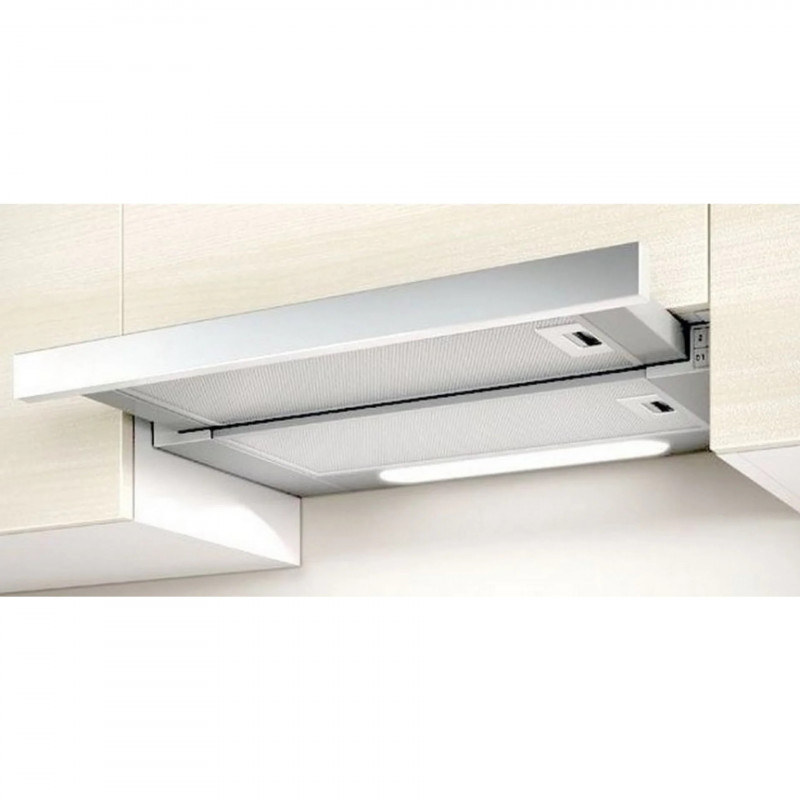 Εντοιχισμένος απορροφητήρας Elica Elite 14 Lux GRVTWH 60, 121 W, 60 εκ., Κατηγορία D, 304 μ3/ώρα, φωτισμός LED, Γκρι/Λευκό