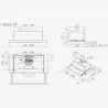 Εντοιχισμένος απορροφητήρας Elica Elite 14 Lux GRVTWH 60, 121 W, 60 εκ., Κατηγορία D, 304 μ3/ώρα, φωτισμός LED, Γκρι/Λευκό