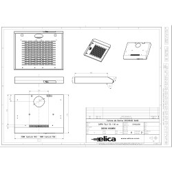 Απορροφητήρας Elica Verve WH 50, 52 W, 50 εκ., Κατηγορία C, 205 μ3/ώρα, φωτισμός LED, Λευκό