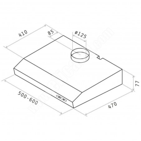 Απορροφητήρας Elica Verve Lux WH 60, 52 W, 60 εκ., Κατηγορία C, 205 μ3/ώρα, φωτισμός LED, Λευκό