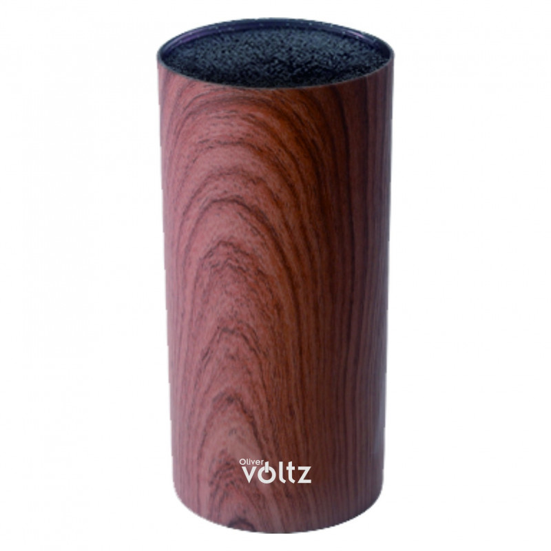 Θήκη για μαχαίρια Oliver Voltz OV51645AW, κυλινδρική, 11×22 εκ., από ξύλο