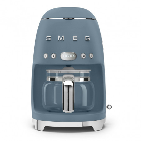 Καφετιέρα Smeg DCF02SBMEU, 1050 W, 1,4 λίτρα, Κανάτα 1,25 λίτρα, Έως 10 φλιτζάνια, Σύστημα προστασίας από το βράσιμο, Μπλε χρώμα