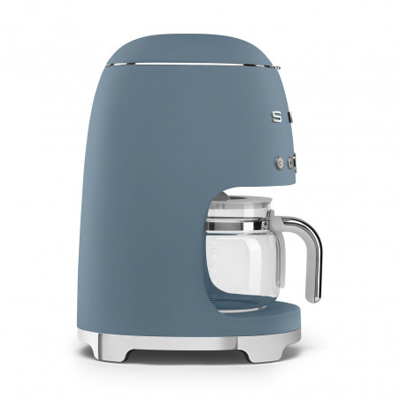 Καφετιέρα Smeg DCF02SBMEU, 1050 W, 1,4 λίτρα, Κανάτα 1,25 λίτρα, Έως 10 φλιτζάνια, Σύστημα προστασίας από το βράσιμο, Μπλε χρώμα