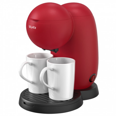 Καφετιέρα Oliver Voltz OV51170G, 450 W, 300 ml, 2 κεραμικά φλιτζάνια, Κόκκινη