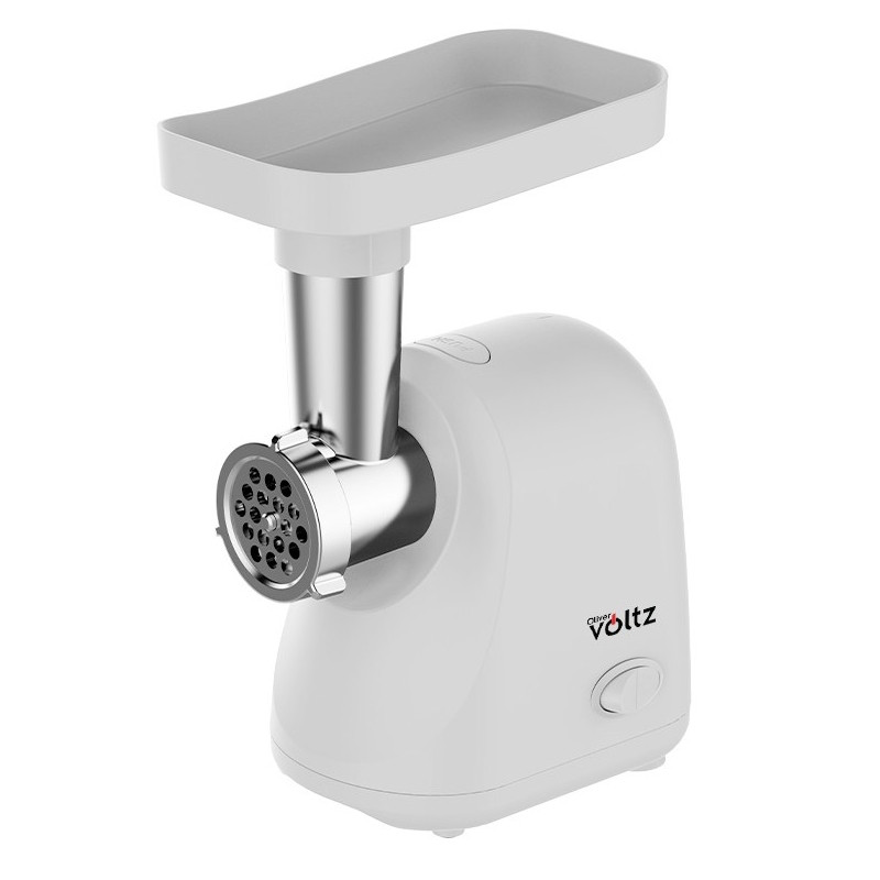 Κιμάς Oliver Voltz OV51991G, 800 W, Αντίστροφη περιστροφή, Εξάρτημα για ντομάτες, Εξαρτήματα 5 και 7 mm, Ανοξείδωτο ατσάλι, Λευκό