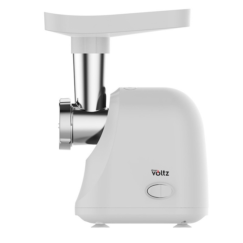 Κιμάς Oliver Voltz OV51991G, 800 W, Αντίστροφη περιστροφή, Εξάρτημα για ντομάτες, Εξαρτήματα 5 και 7 mm, Ανοξείδωτο ατσάλι, Λευκό