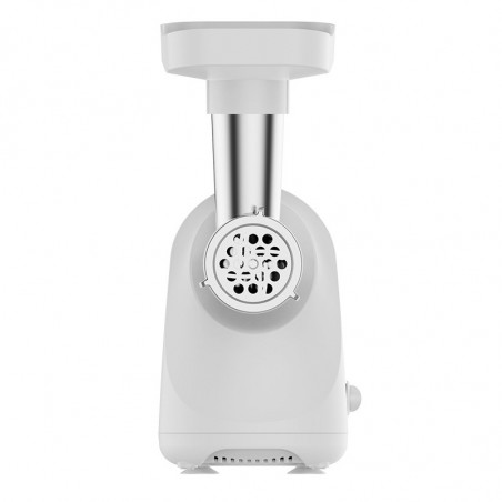 Κιμάς Oliver Voltz OV51991G, 800 W, Αντίστροφη περιστροφή, Εξάρτημα για ντομάτες, Εξαρτήματα 5 και 7 mm, Ανοξείδωτο ατσάλι, Λευκό