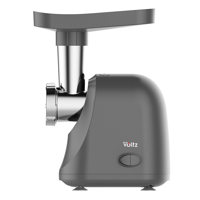 Κιμάς Oliver Voltz OV51991G, 800 W, Αντίστροφη λειτουργία, Εξάρτημα για ντομάτες, Εξαρτήματα 5 και 7 mm, Ανοξείδωτο ατσάλι, Σκούρο γκρι