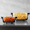Φριτέζα με ζεστό αέρα Just Perfecto JP-AF4GL, 1500 W, 1,5/4 λίτρα, 8 προγράμματα, 80-200 °C, κυκλοφορία ζεστού αέρα 360°, θερμοανθεκτική γυάλινη κατασκευή, μαύρο