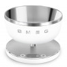 Ζυγαριά κουζίνας Smeg Collezione KSC01WHMWW, Έως 5 kg/5 l, ΤΑΡΑ, Οθόνη LED, Αντιολισθητική βάση, Αυτονομία έως 36 ώρες, Λευκό ματ