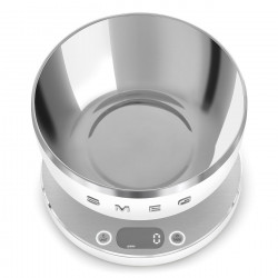 Ζυγαριά κουζίνας Smeg Collezione KSC01WHMWW, Έως 5 kg/5 l, ΤΑΡΑ, Οθόνη LED, Αντιολισθητική βάση, Αυτονομία έως 36 ώρες, Λευκό ματ