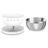 Ζυγαριά κουζίνας Smeg Collezione KSC01WHMWW, Έως 5 kg/5 l, ΤΑΡΑ, Οθόνη LED, Αντιολισθητική βάση, Αυτονομία έως 36 ώρες, Λευκό ματ