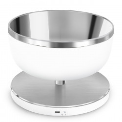 Ζυγαριά κουζίνας Smeg Collezione KSC01WHMWW, Έως 5 kg/5 l, ΤΑΡΑ, Οθόνη LED, Αντιολισθητική βάση, Αυτονομία έως 36 ώρες, Λευκό ματ