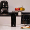 Μπουκάλι Smeg Urban WBF02BL, 1 λίτρο, Αεροστεγές κλείσιμο, Χωρίς BPA, Ανοξείδωτο ατσάλι, Μαύρο