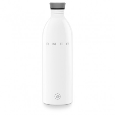 Μπουκάλι Smeg Urban WBF02WH, 1 λίτρο, Αεροστεγές κλείσιμο, Χωρίς BPA, Ανοξείδωτο ατσάλι, Λευκό