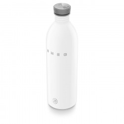 Μπουκάλι Smeg Urban WBF02WH, 1 λίτρο, Αεροστεγές κλείσιμο, Χωρίς BPA, Ανοξείδωτο ατσάλι, Λευκό