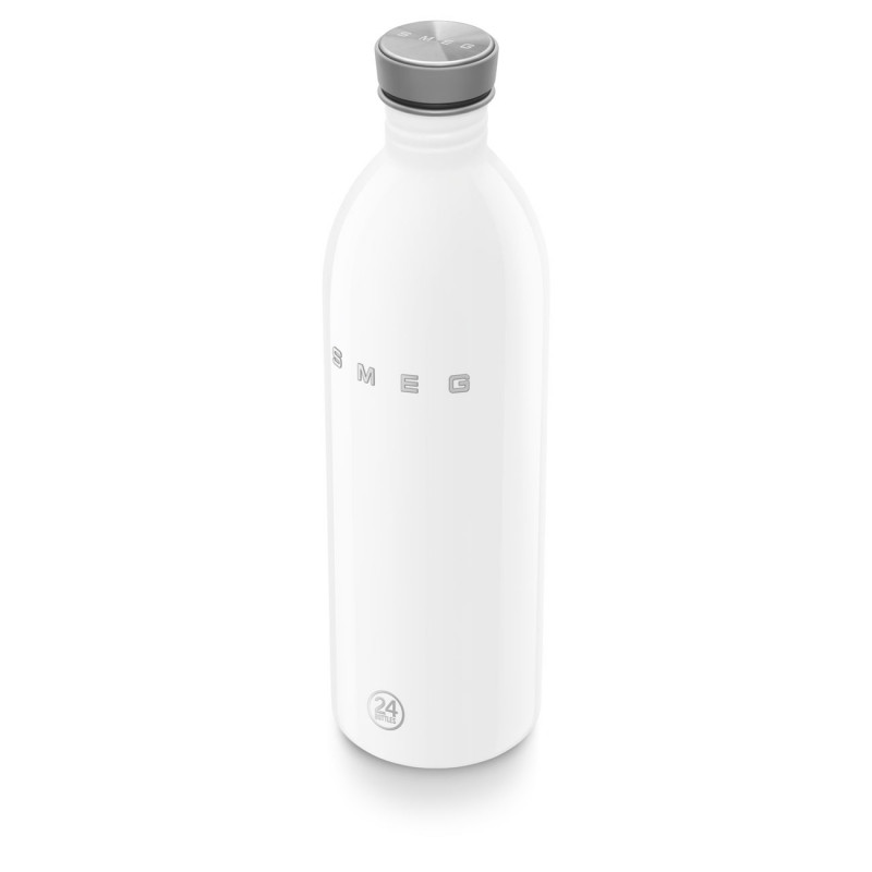Μπουκάλι Smeg Urban WBF02WH, 1 λίτρο, Αεροστεγές κλείσιμο, Χωρίς BPA, Ανοξείδωτο ατσάλι, Λευκό