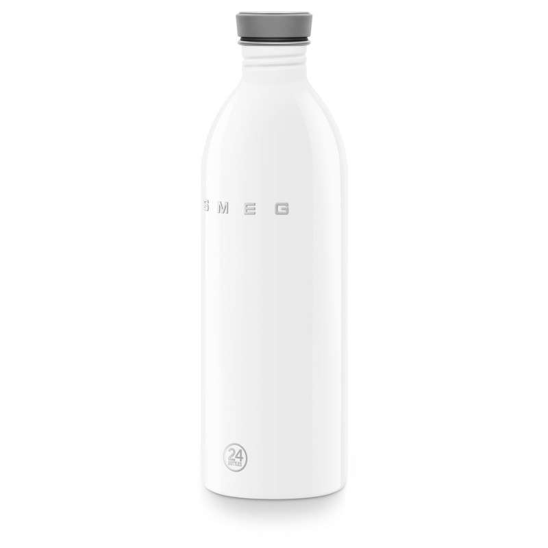 Μπουκάλι Smeg Urban WBF02WH, 1 λίτρο, Αεροστεγές κλείσιμο, Χωρίς BPA, Ανοξείδωτο ατσάλι, Λευκό