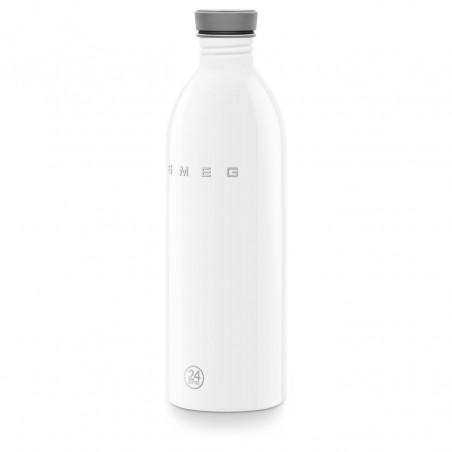 Μπουκάλι Smeg Urban WBF02WH, 1 λίτρο, Αεροστεγές κλείσιμο, Χωρίς BPA, Ανοξείδωτο ατσάλι, Λευκό