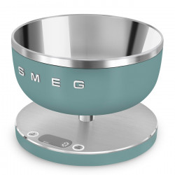 Ζυγός κουζίνας Smeg Collezione KSC01EGMWW, Έως 5 kg/5 l, ΤΑΡΑ, Οθόνη LED, Αντιολισθητική βάση, Αυτονομία έως 36 ώρες, Σμαραγδένιο πράσινο