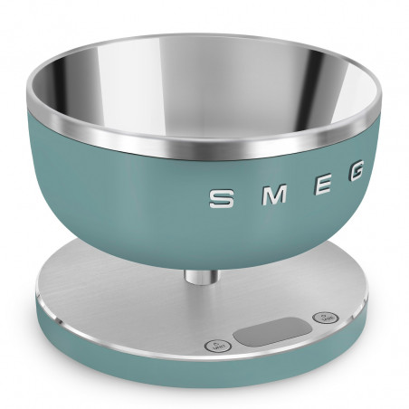 Ζυγός κουζίνας Smeg Collezione KSC01EGMWW, Έως 5 kg/5 l, ΤΑΡΑ, Οθόνη LED, Αντιολισθητική βάση, Αυτονομία έως 36 ώρες, Σμαραγδένιο πράσινο