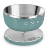 Ζυγός κουζίνας Smeg Collezione KSC01EGMWW, Έως 5 kg/5 l, ΤΑΡΑ, Οθόνη LED, Αντιολισθητική βάση, Αυτονομία έως 36 ώρες, Σμαραγδένιο πράσινο