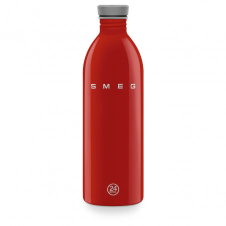 Μπουκάλι Smeg Urban WBF02RD, 1 λίτρο, Αεροστεγές κλείσιμο, Χωρίς BPA, Ανοξείδωτο ατσάλι, Κόκκινο