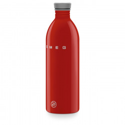 Μπουκάλι Smeg Urban WBF02RD, 1 λίτρο, Αεροστεγές κλείσιμο, Χωρίς BPA, Ανοξείδωτο ατσάλι, Κόκκινο