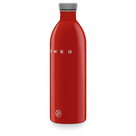 Μπουκάλι Smeg Urban WBF02RD, 1 λίτρο, Αεροστεγές κλείσιμο, Χωρίς BPA, Ανοξείδωτο ατσάλι, Κόκκινο