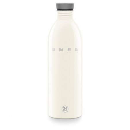 Μπουκάλι Smeg Urban WBF02CR, 1 λίτρο, Αεροστεγές κλείσιμο, Χωρίς BPA, Ανοξείδωτο ατσάλι, Κρεμ