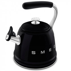 Βραστήρας με σφυρίχτρα Smeg CKLW2001BL, 2,3 λίτρα, επαγωγική εστία, λαβή που δεν ζεσταίνεται, μαύρος