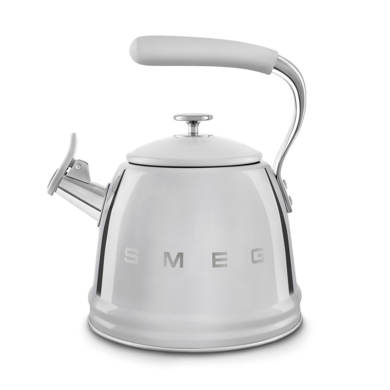 Βραστήρας με σφυρίχτρα Smeg WKF01SS, 2,3 λίτρα, επαγωγική εστία, λαβή που δεν ζεσταίνεται, ανοξείδωτο, ασημί