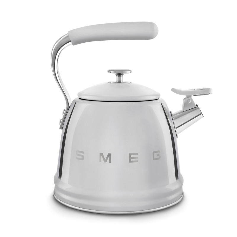 Βραστήρας με σφυρίχτρα Smeg WKF01SS, 2,3 λίτρα, επαγωγική εστία, λαβή που δεν ζεσταίνεται, ανοξείδωτο, ασημί