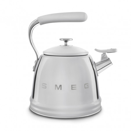 Βραστήρας με σφυρίχτρα Smeg WKF01SS, 2,3 λίτρα, επαγωγική εστία, λαβή που δεν ζεσταίνεται, ανοξείδωτο, ασημί