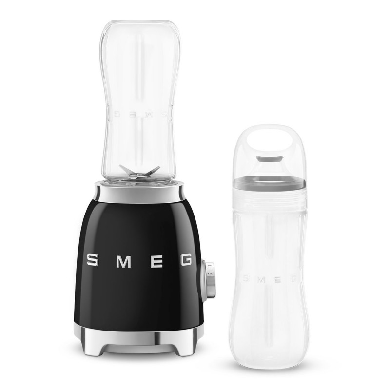 Μπλέντερ Smeg PBF01BLEU, 300 W, 2x 600 ml, 20.000-24.000 στροφές/λεπτό, Αντιολισθητική βάση, χωρίς BPA, Ανοξείδωτο ατσάλι, Μαύρο