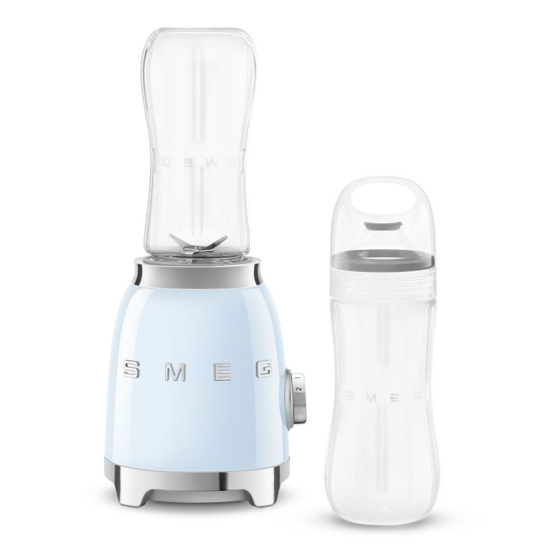 Μπλέντερ Smeg PBF01PBEU, 300 W, 2x 600 ml, 20.000-24.000 στροφές/λεπτό, Αντιολισθητική βάση, χωρίς BPA, Ανοξείδωτο ατσάλι, Παστέλ μπλε