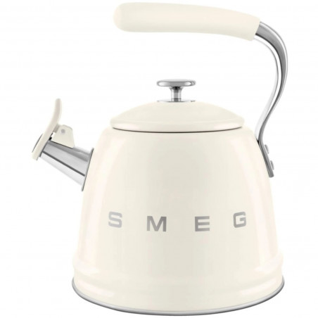Βραστήρας με σφυρίχτρα Smeg WKF01CR, 2,3 λίτρα, επαγωγή, λαβή που δεν ζεσταίνεται, ανοξείδωτο, κρεμ