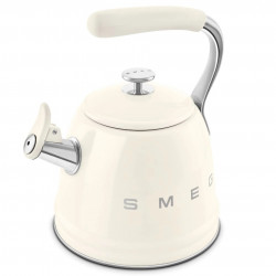 Βραστήρας με σφυρίχτρα Smeg WKF01CR, 2,3 λίτρα, επαγωγή, λαβή που δεν ζεσταίνεται, ανοξείδωτο, κρεμ
