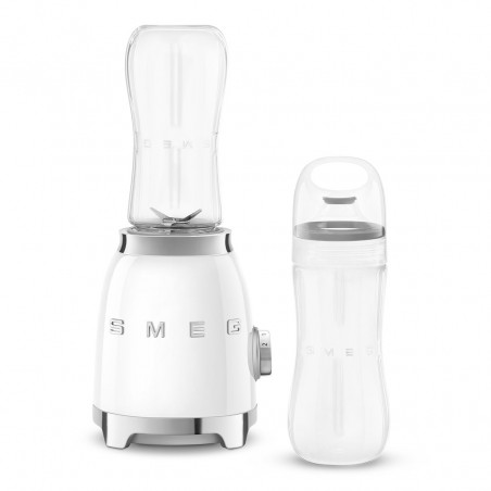 Μπλέντερ Smeg PBF01WHEU, 300 W, 2x 600 ml, 20.000-24.000 στροφές/λεπτό, Αντιολισθητική βάση, χωρίς BPA, Ανοξείδωτο ατσάλι, Λευκό